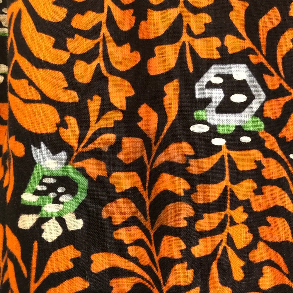 Tory Burch Orange and Black Midi Dress - Picture 3 of 3